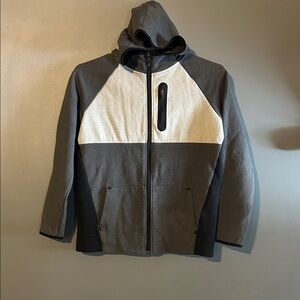 Old Navy Gray and White Kids Hoodie zip up girl/boy